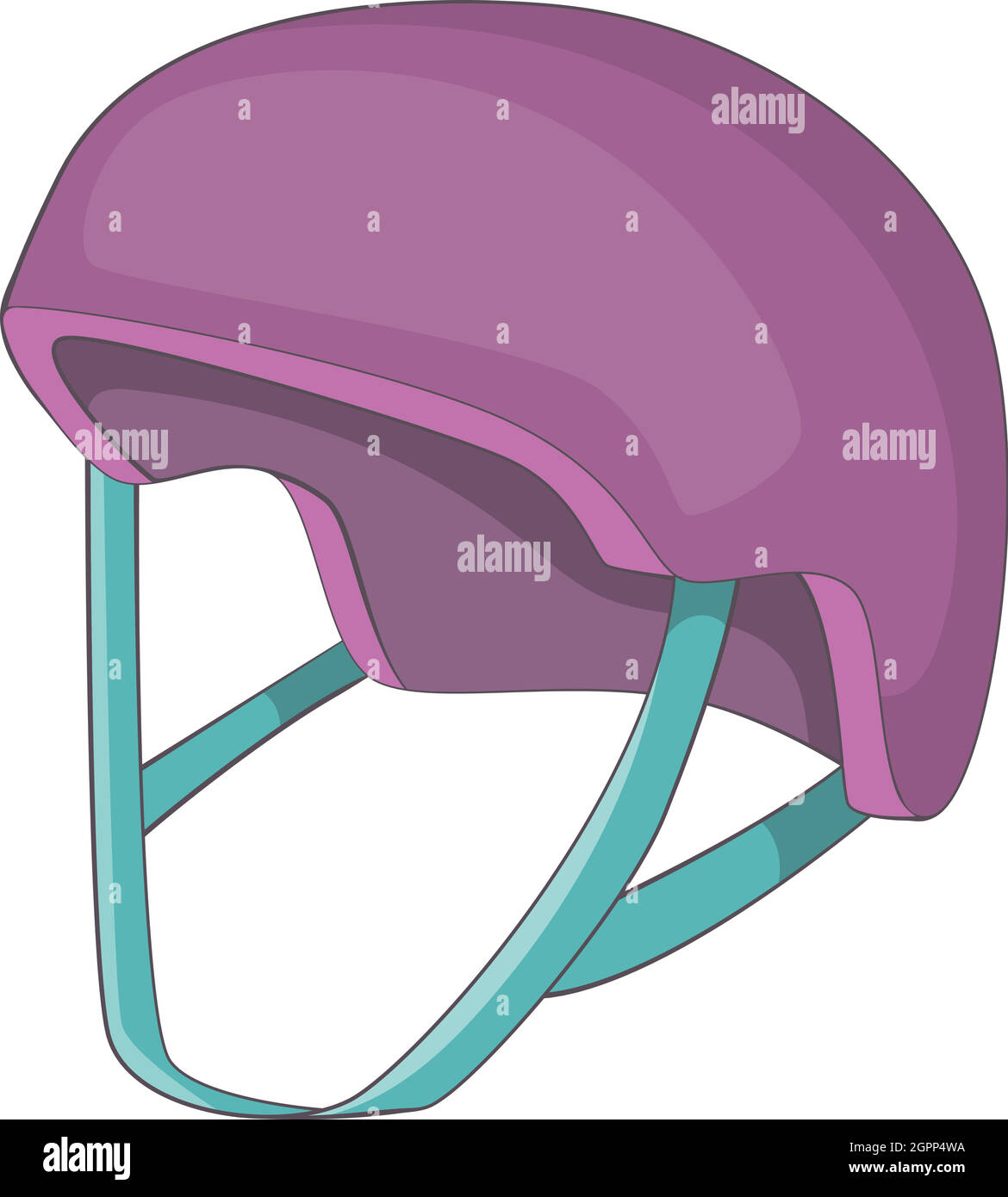 Protective helmet icon, cartoon style Stock Vector