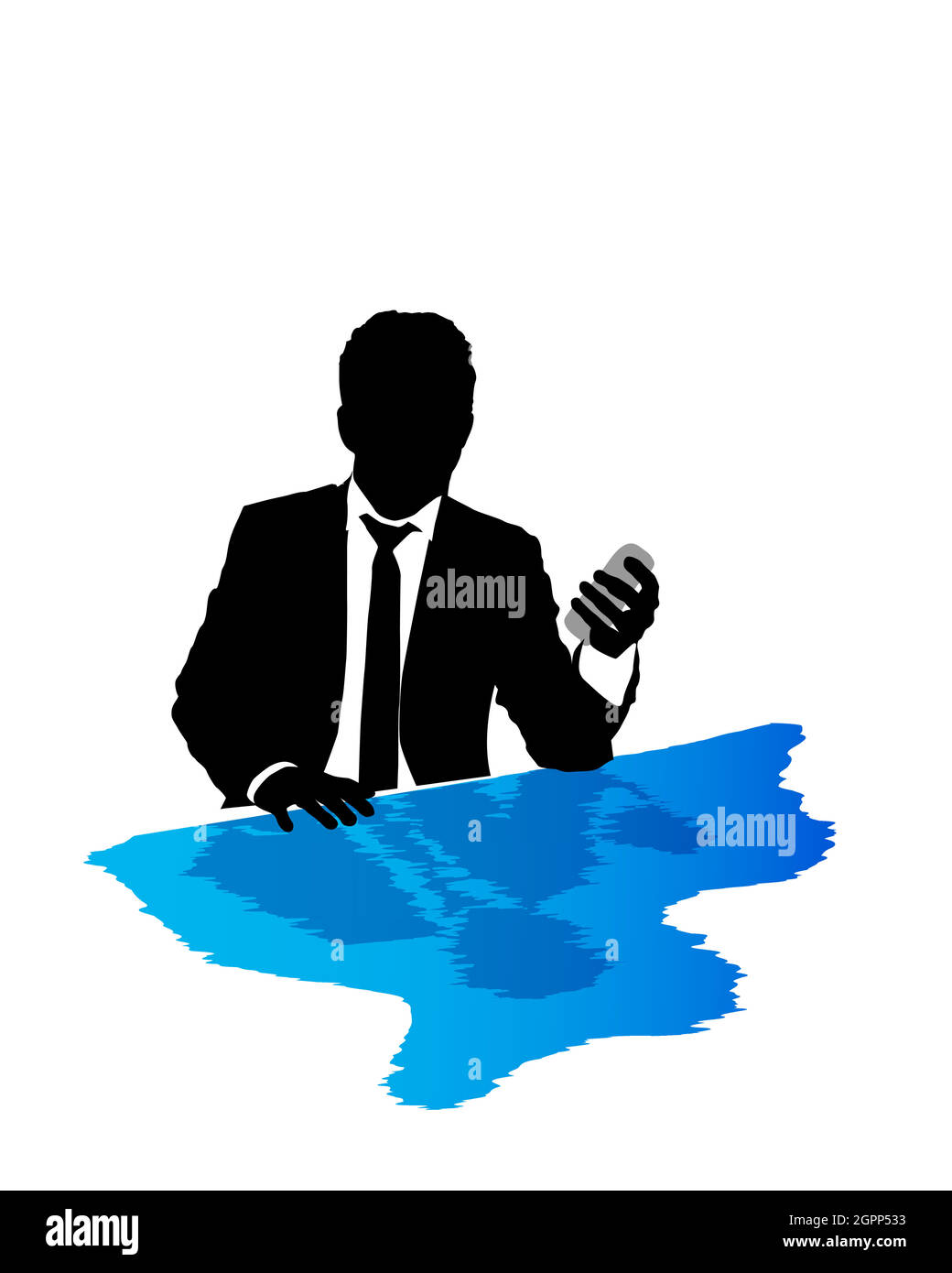 Suit man talking on the phone Stock Vector