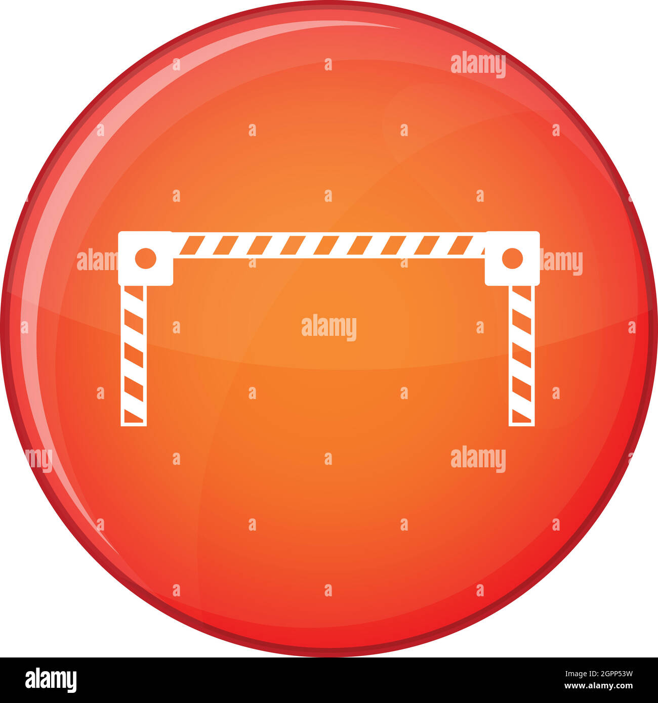 Barrier icon, flat style Stock Vector