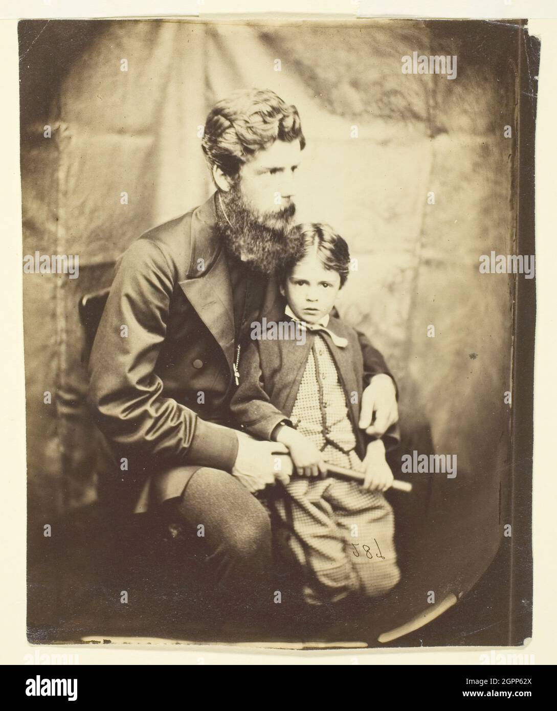 Rev. James Langton Clark and son Charles (Robin), 1864. Albumen silver print. Stock Photo