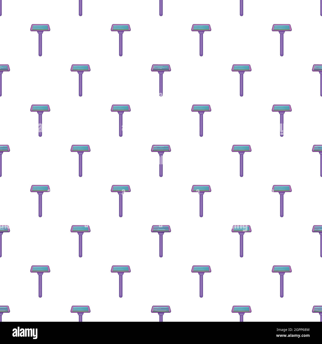 Razor pattern, cartoon style Stock Vector