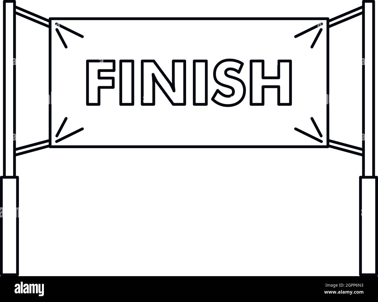 Finish line icon, outline style Stock Vector Image & Art - Alamy