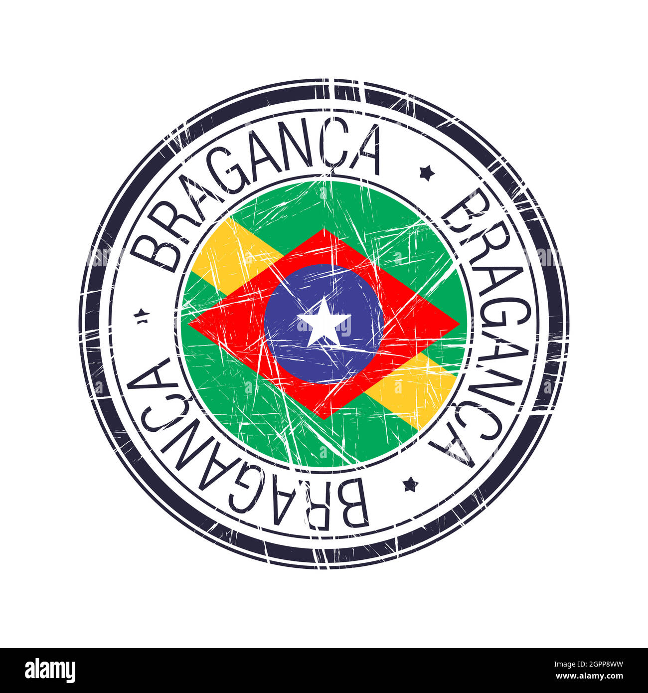 City of Braganca, Brazil vector stamp Stock Vector