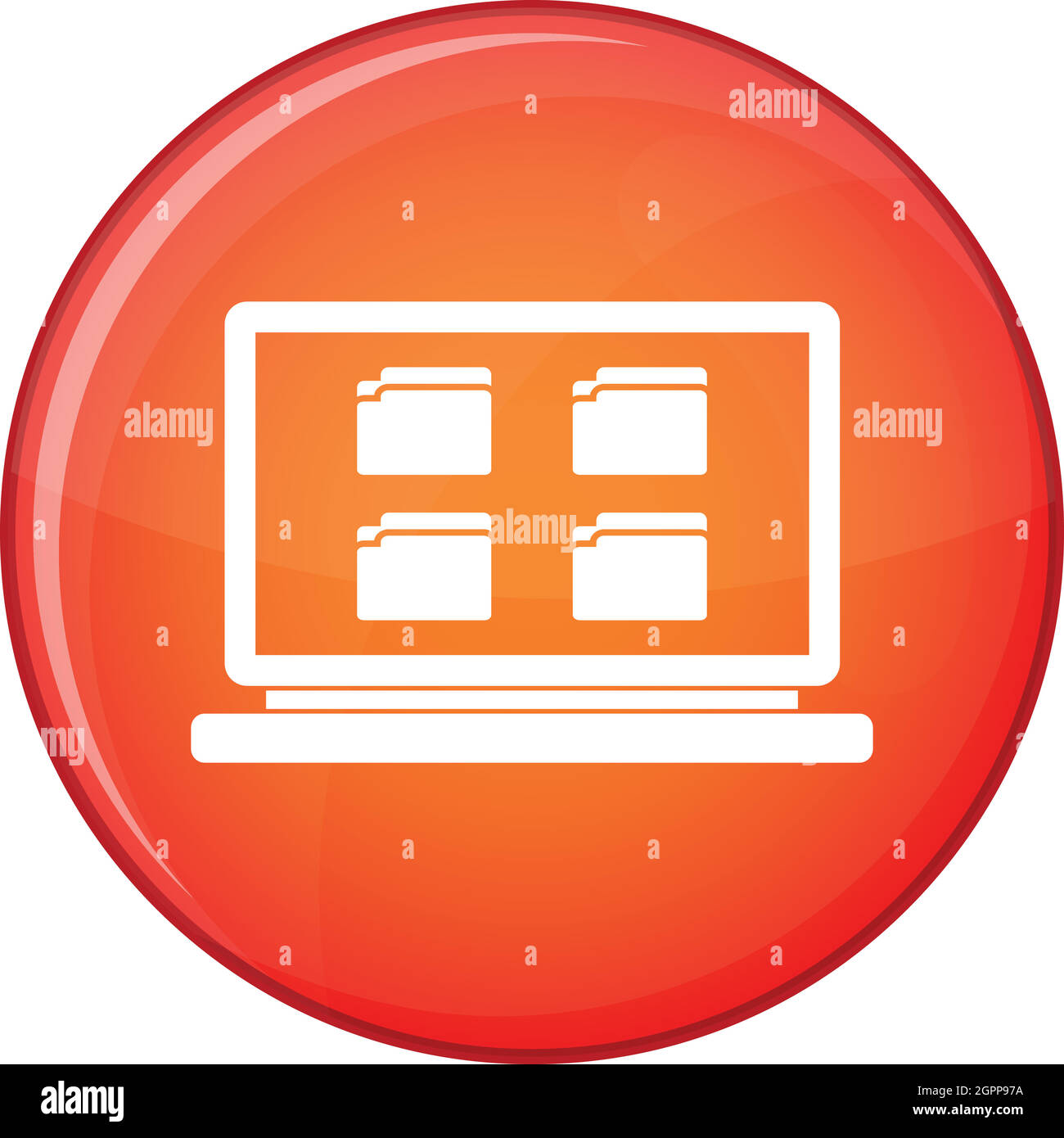 Desktop icon, flat style Stock Vector