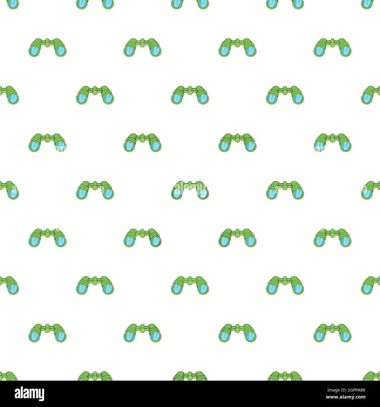 Binoculars pattern, cartoon style Stock Vector