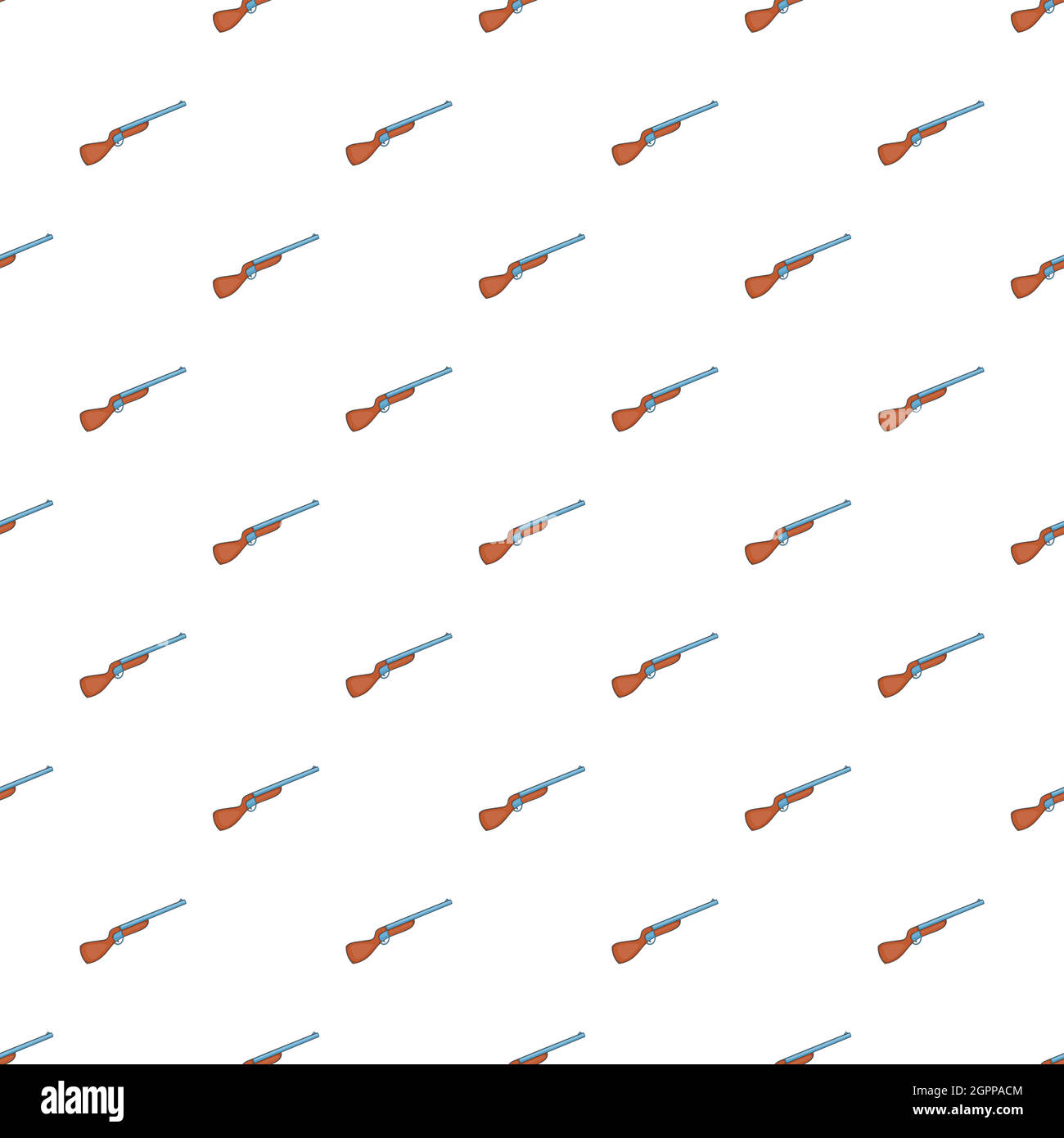 Hunting rifle pattern, cartoon style Stock Vector