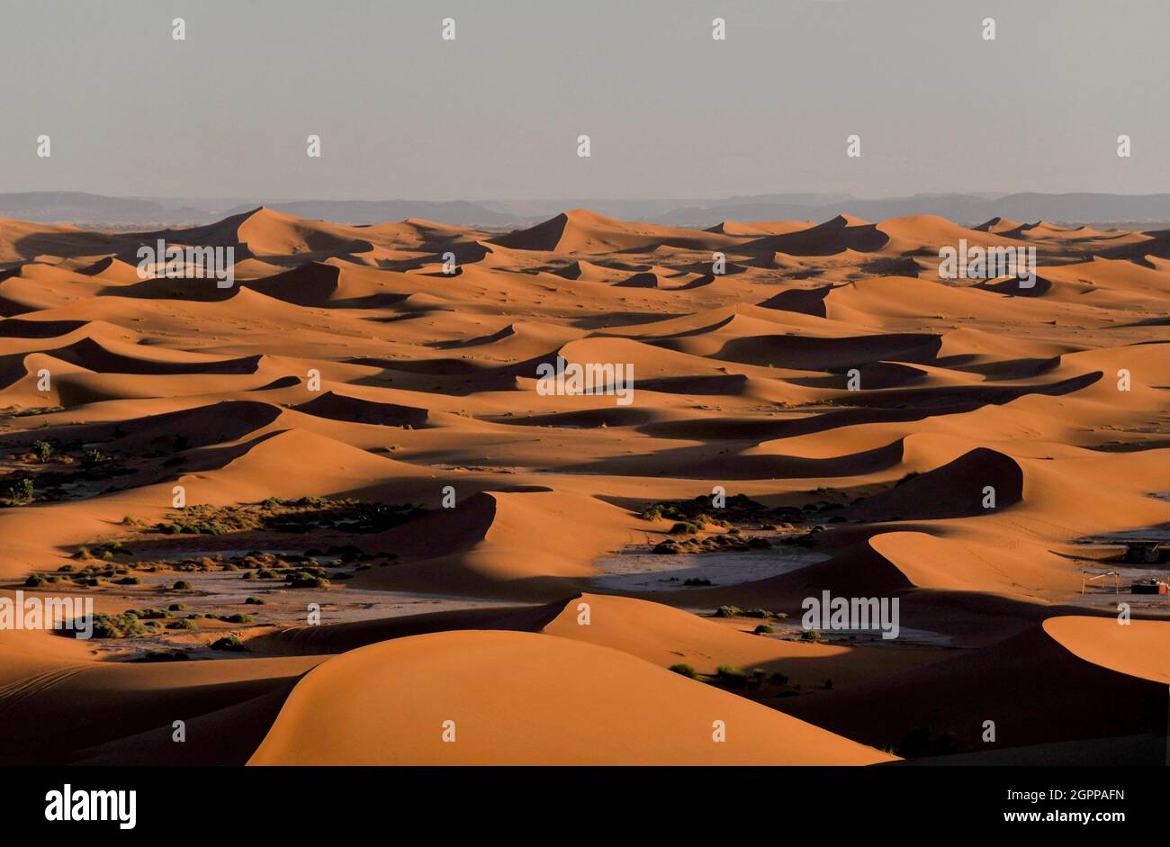 Morocco, Erg Chigaga on Sahara Desert Stock Photo