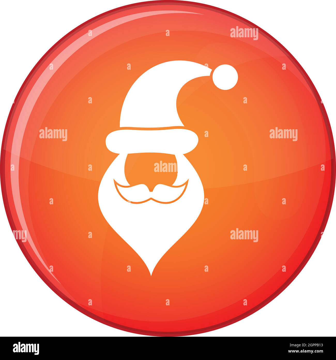 Santa hat, mustache and beard, simple style Stock Vector Image & Art ...