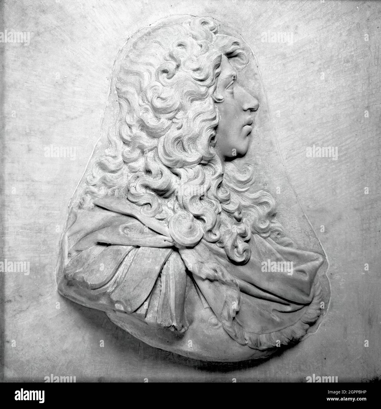 Profile Bust of the Prince of Cond&#xe9;, c. 1685. Stock Photo