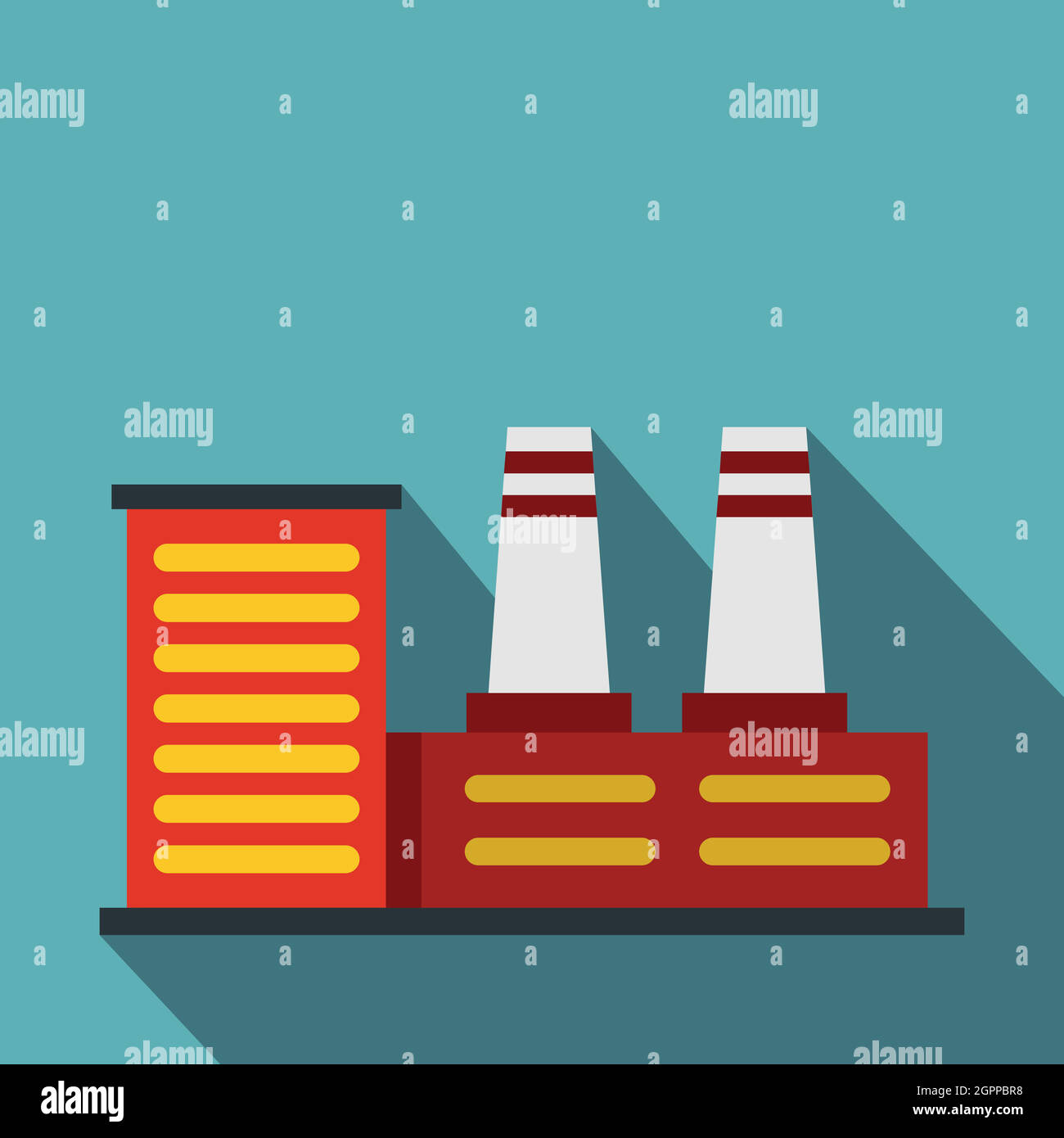 Power plant icon, flat style Stock Vector Image & Art - Alamy
