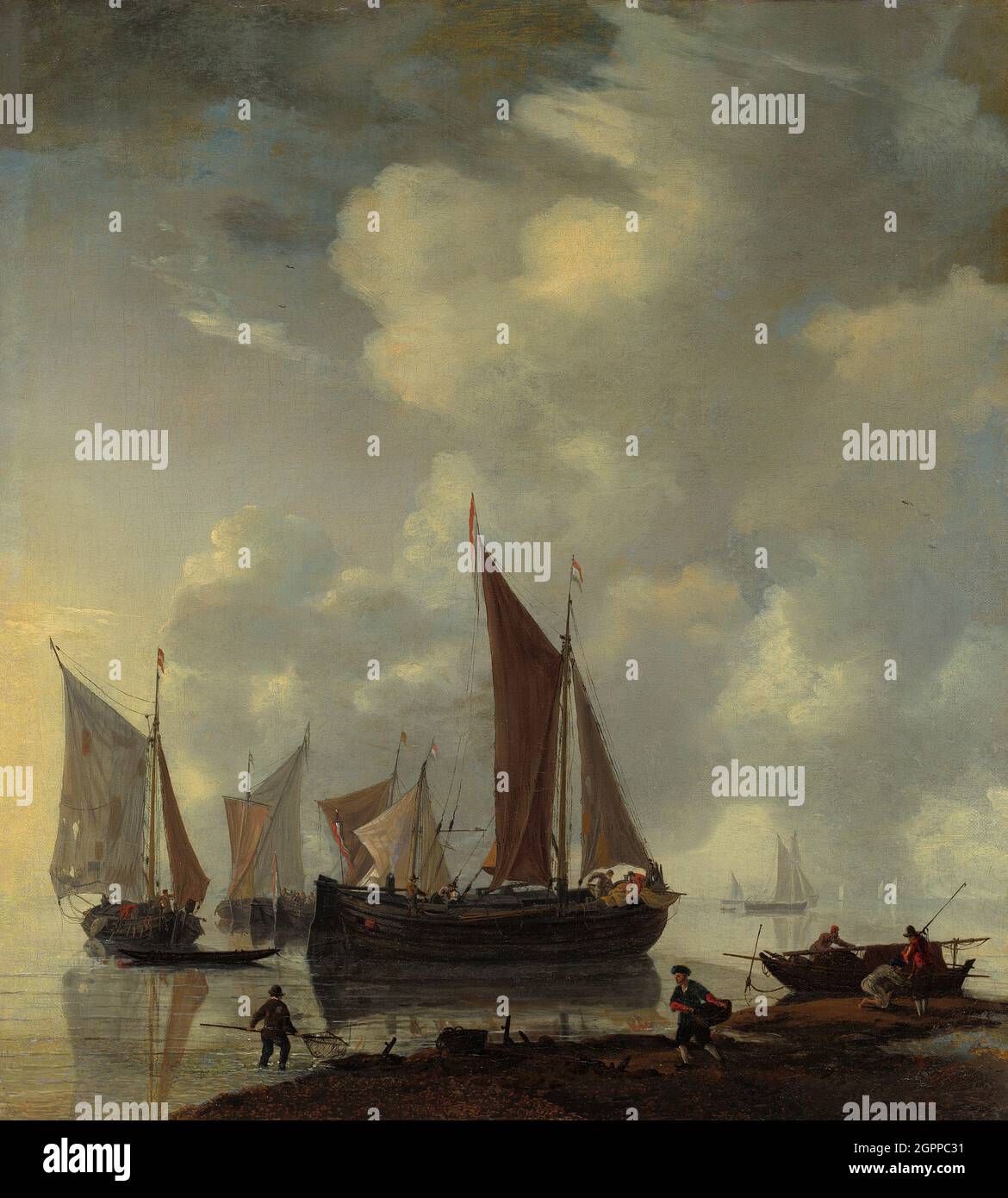Coast Scene, mid-17th century. Attributed to Reinier Zeeman. Stock Photo