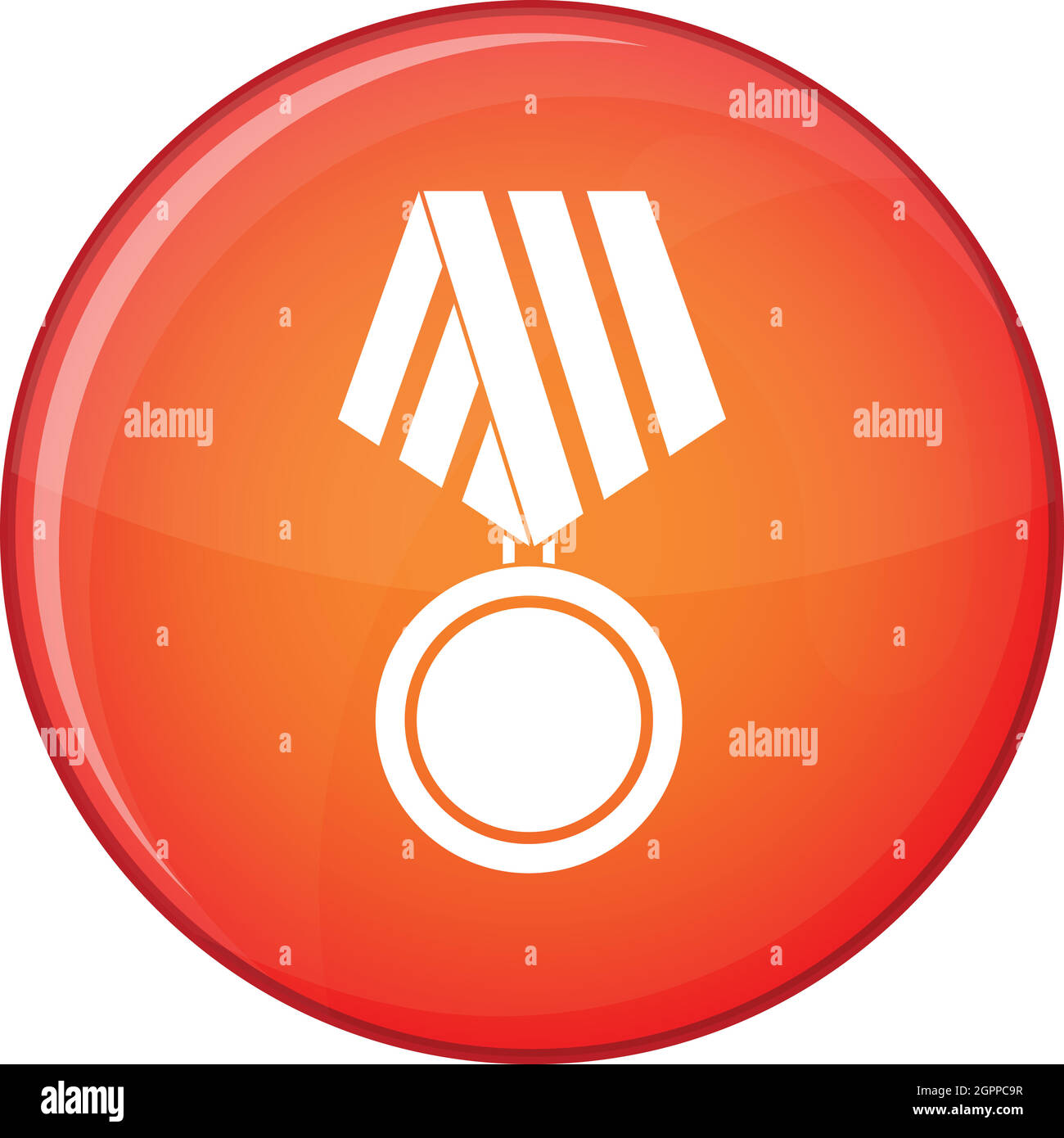 Military medal icon, flat style Stock Vector