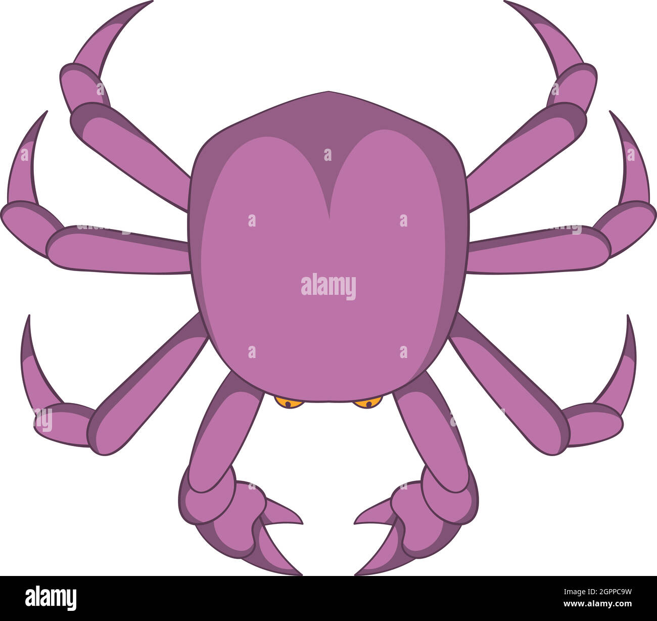 River crab icon, cartoon style Stock Vector