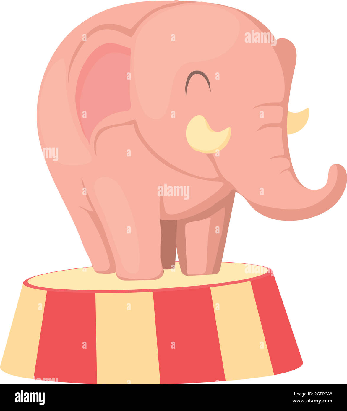 Circus elephant icon, cartoon style Stock Vector