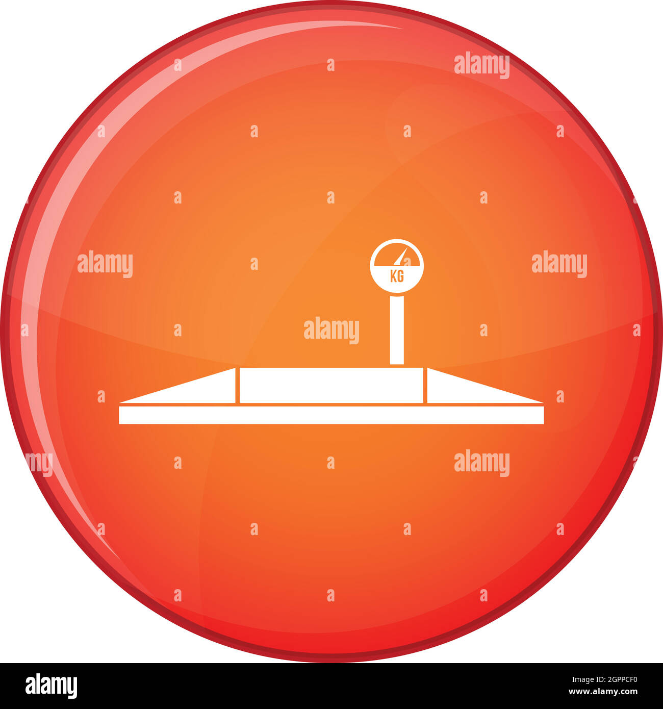 Parking scales icon, flat style Stock Vector