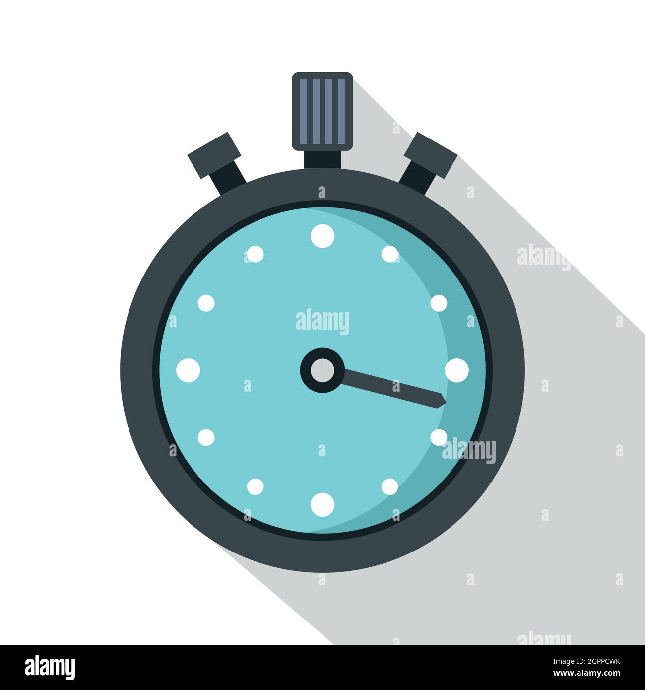 Metallic stopwatch icon, flat style Stock Vector Image & Art - Alamy