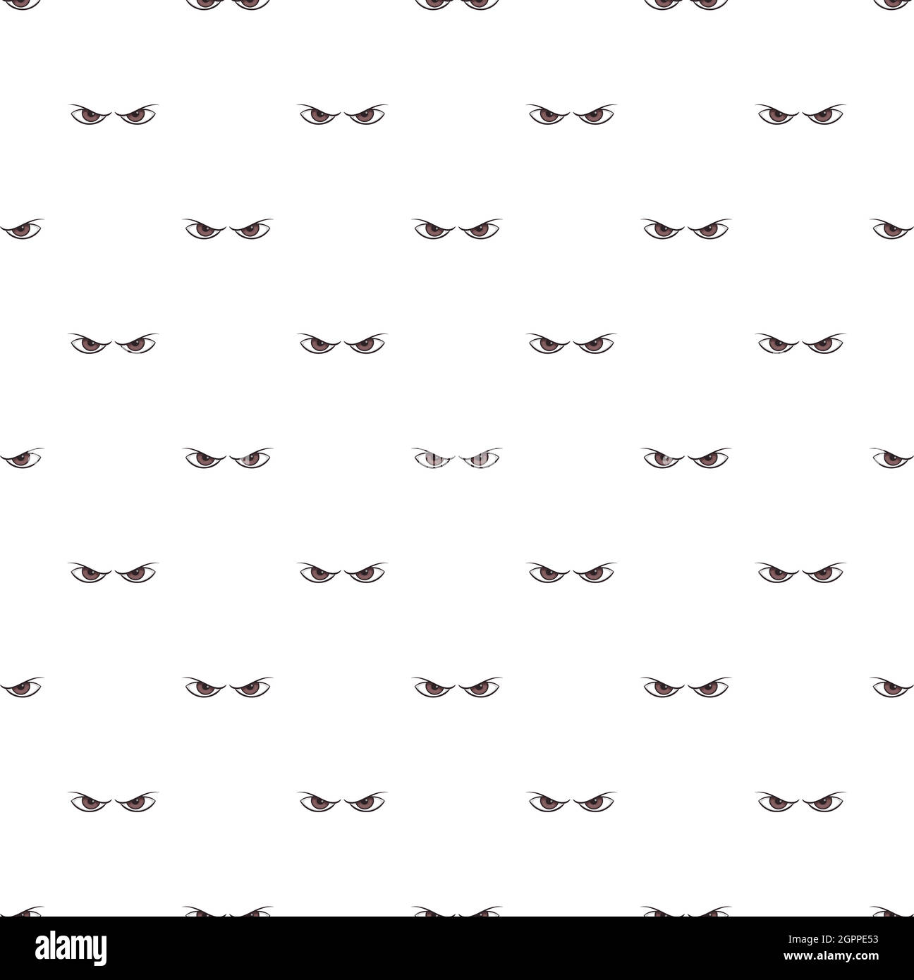 Gloomy Eyes Pattern Cartoon Style Stock Vector Image Art Alamy