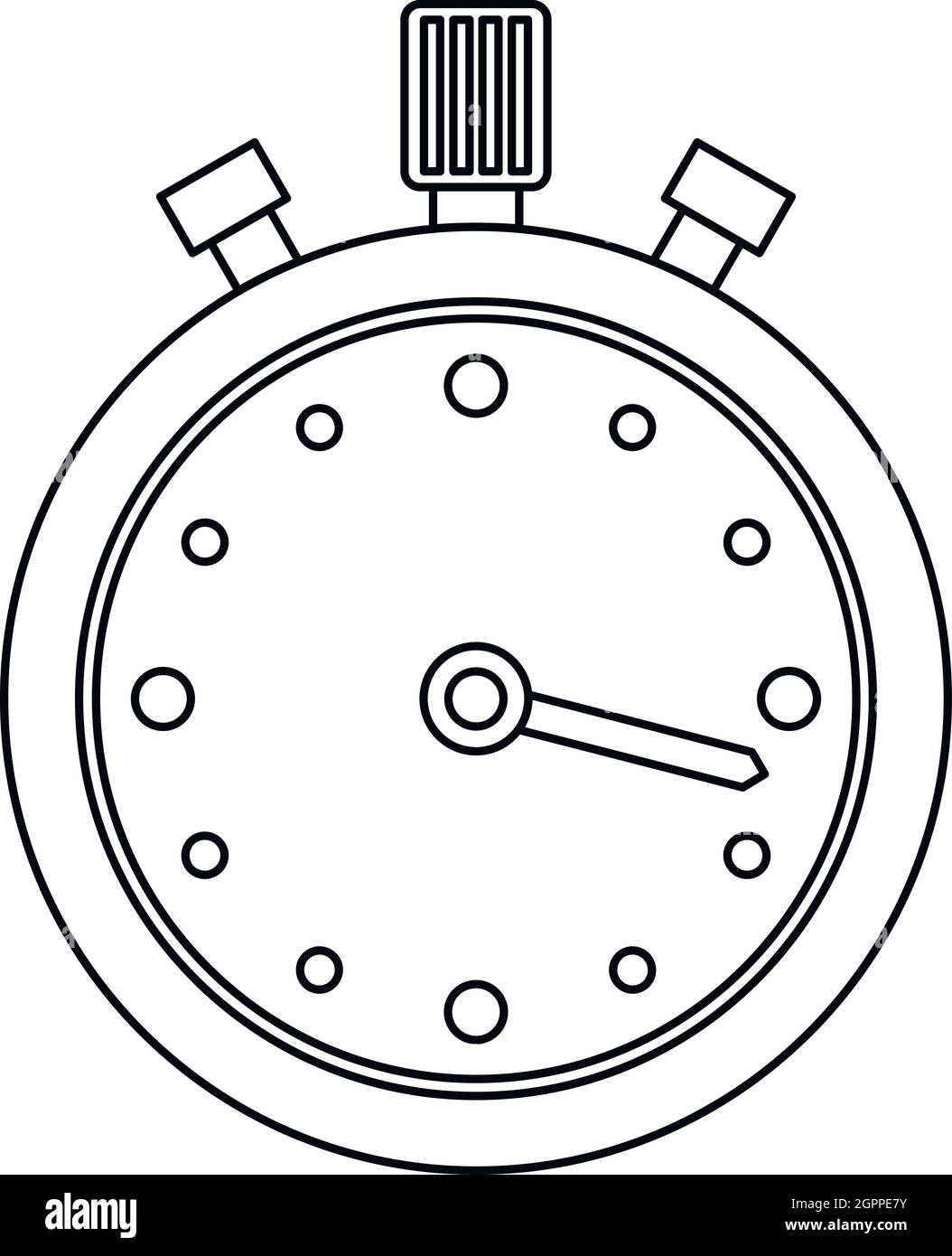 Stopwatch icon, outline style Stock Vector Image & Art - Alamy