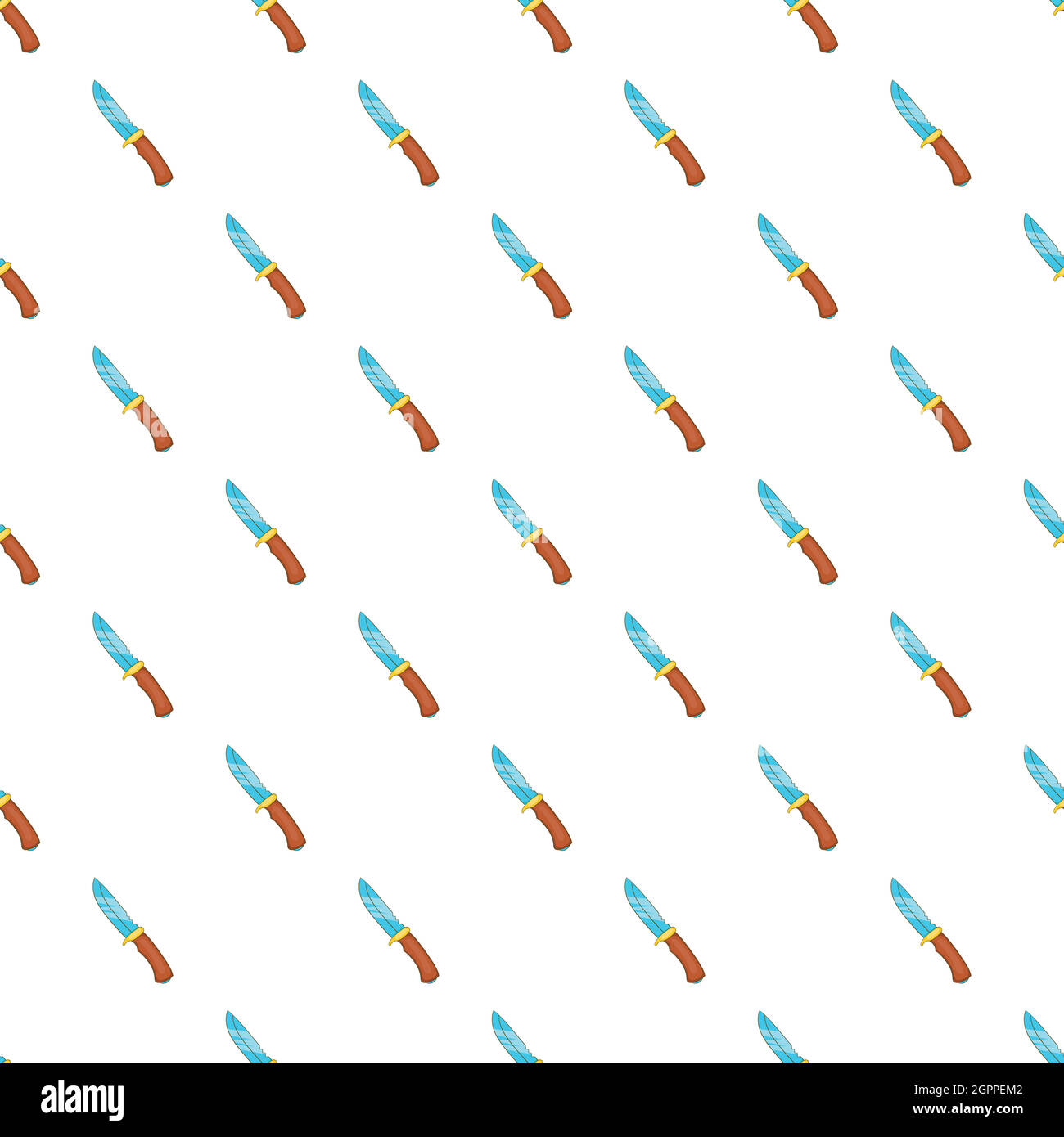Knife pattern, cartoon style Stock Vector