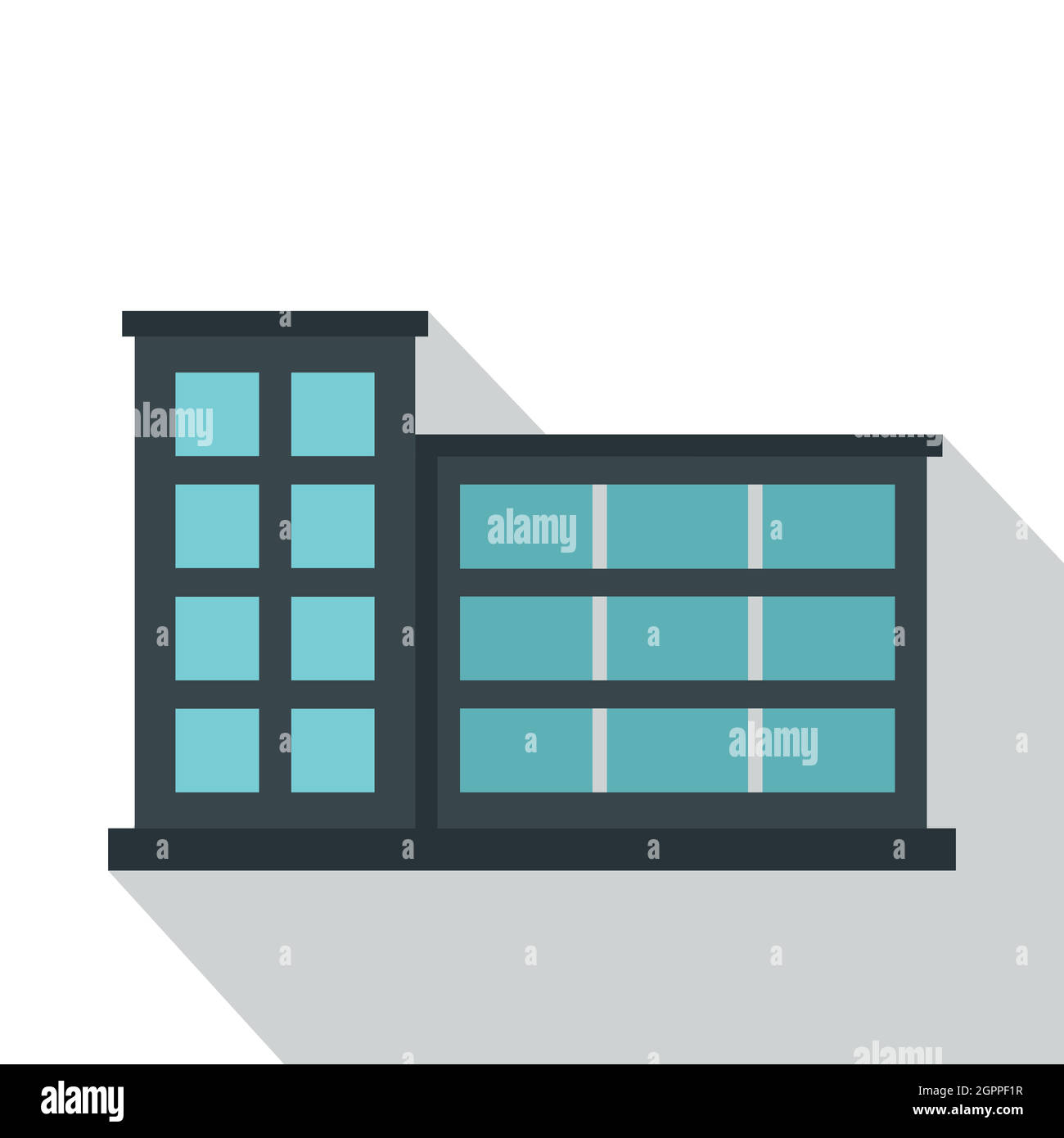Industrial factory building icon, flat style Stock Vector Image & Art ...