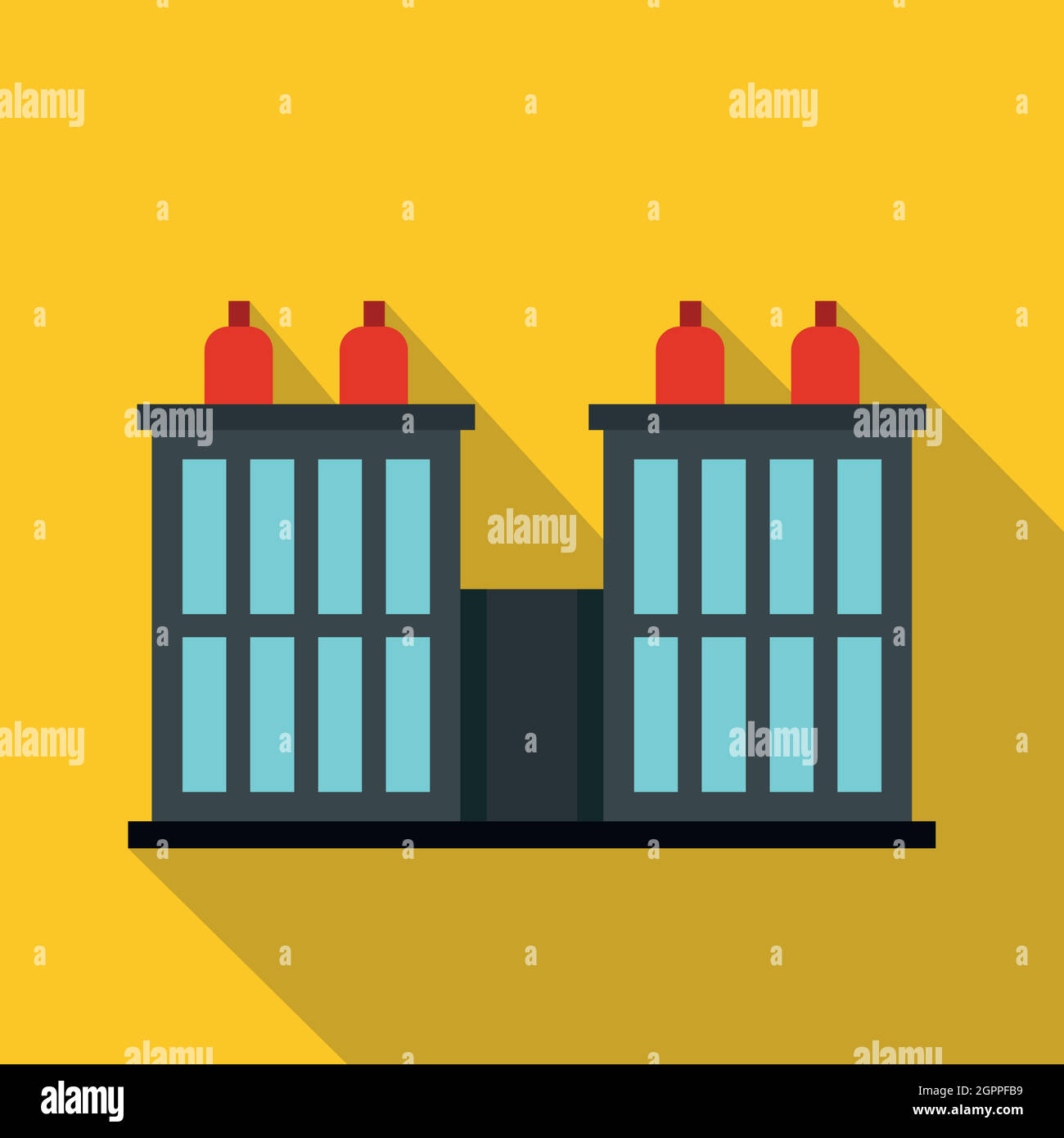 Plant building icon, flat style Stock Vector Image & Art - Alamy