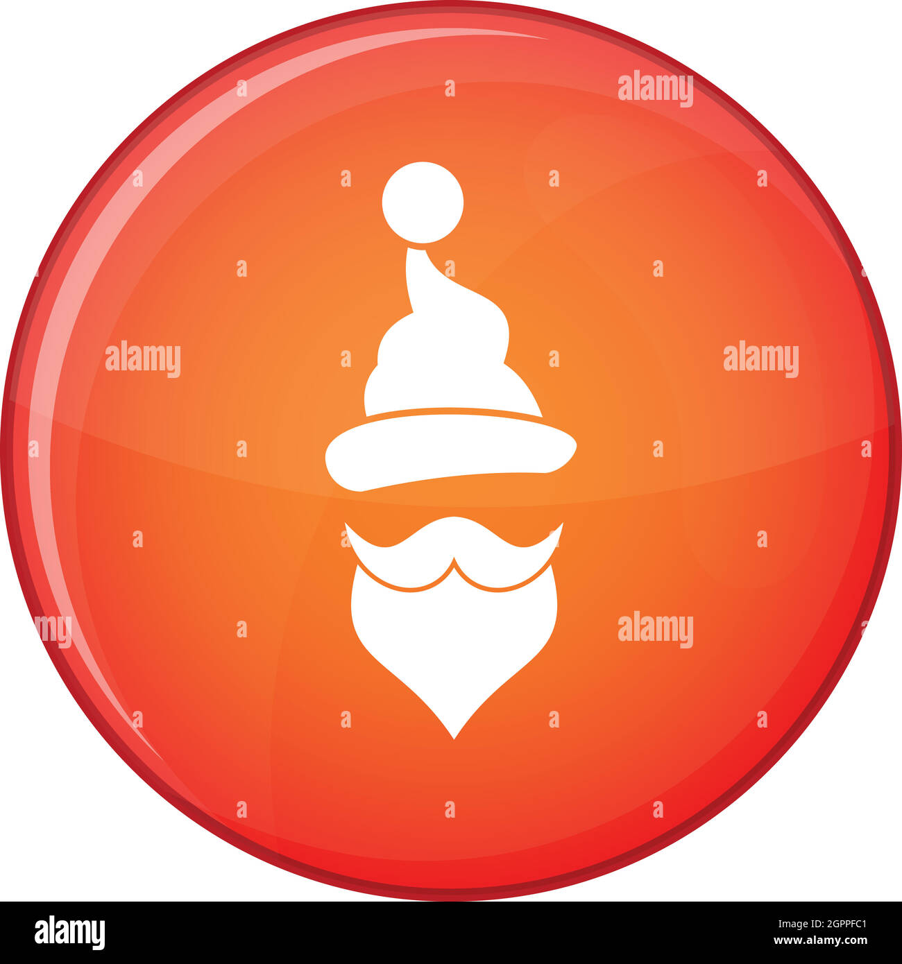 Santa hat, mustache and beard, simple style Stock Vector Image & Art ...