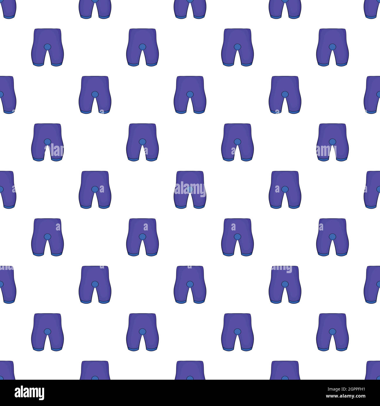 Shorts for cyclists pattern, cartoon style Stock Vector