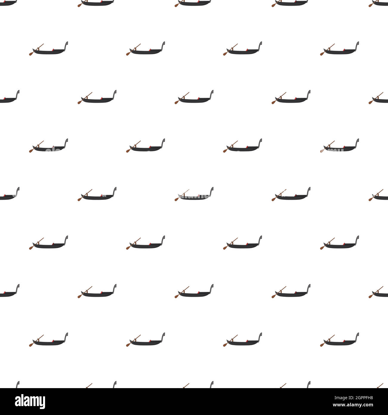 Gondola pattern, cartoon style Stock Vector