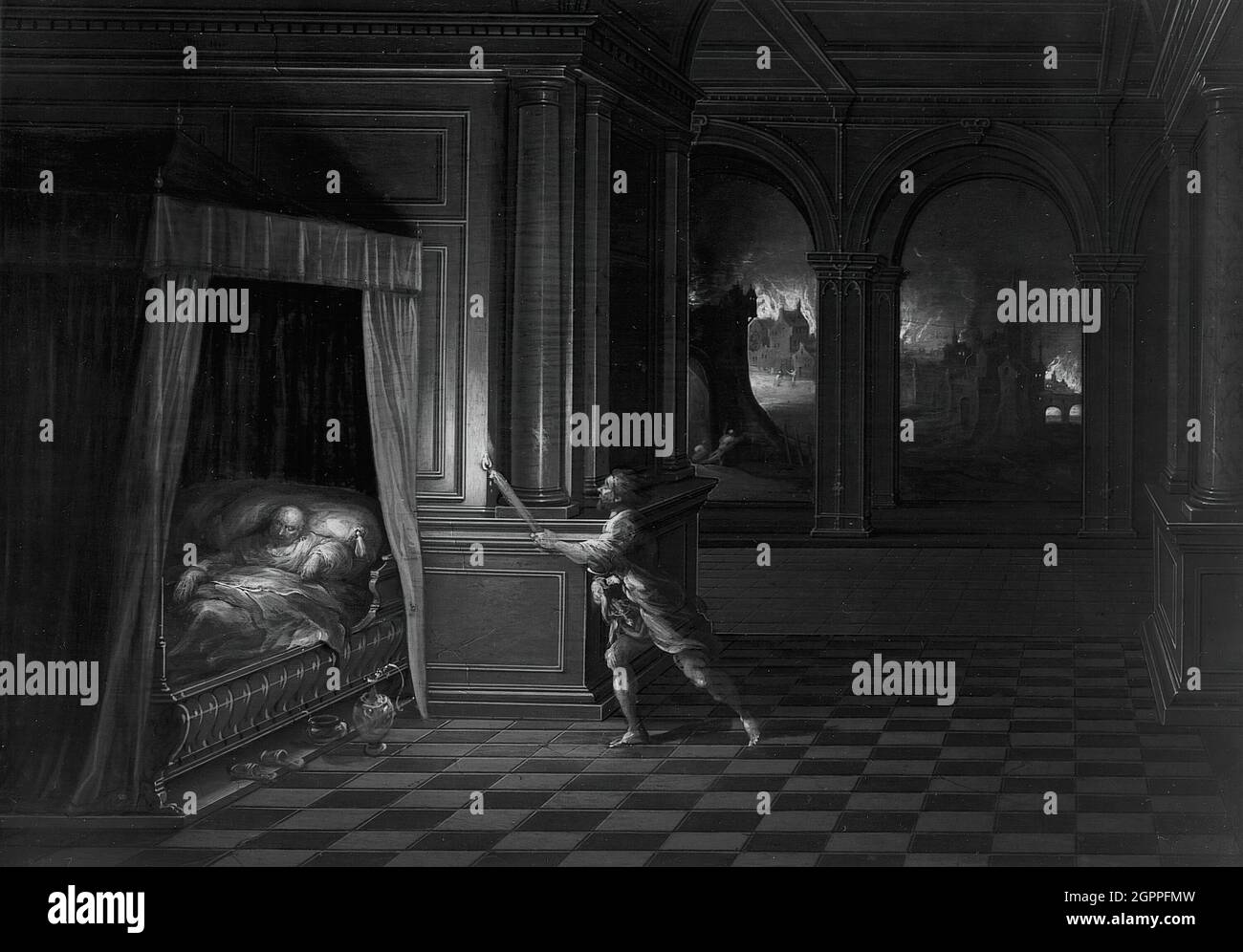 Aeneas Rescuing Anchises from Burning Troy, 1605/20 Stock Photo Alamy