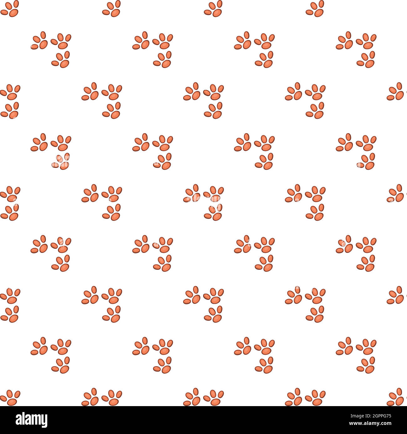 Dog prints pattern, cartoon style Stock Vector