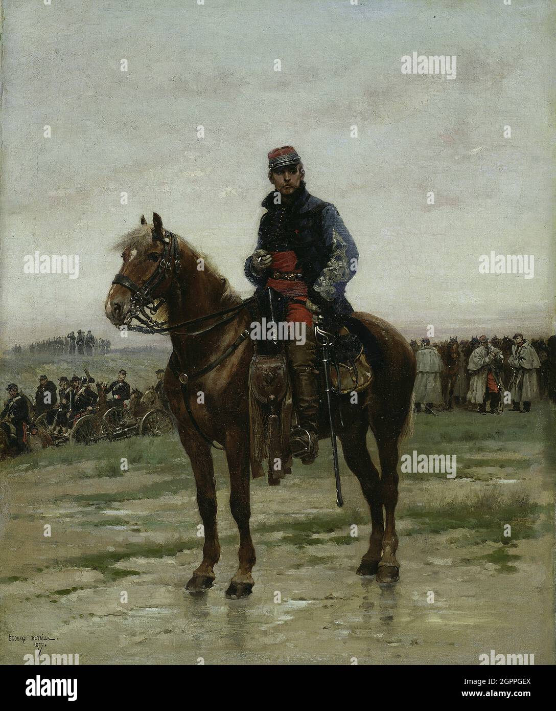 A Mounted Officer, 1877. Stock Photo