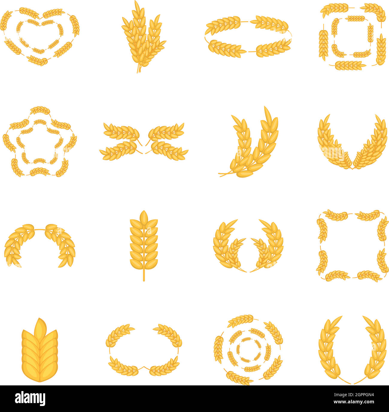 Ear corn icons set, cartoon style Stock Vector Image & Art - Alamy