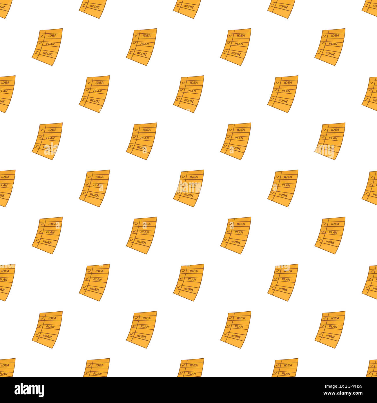 Idea, plan, work to do list pattern, cartoon style Stock Vector Image ...