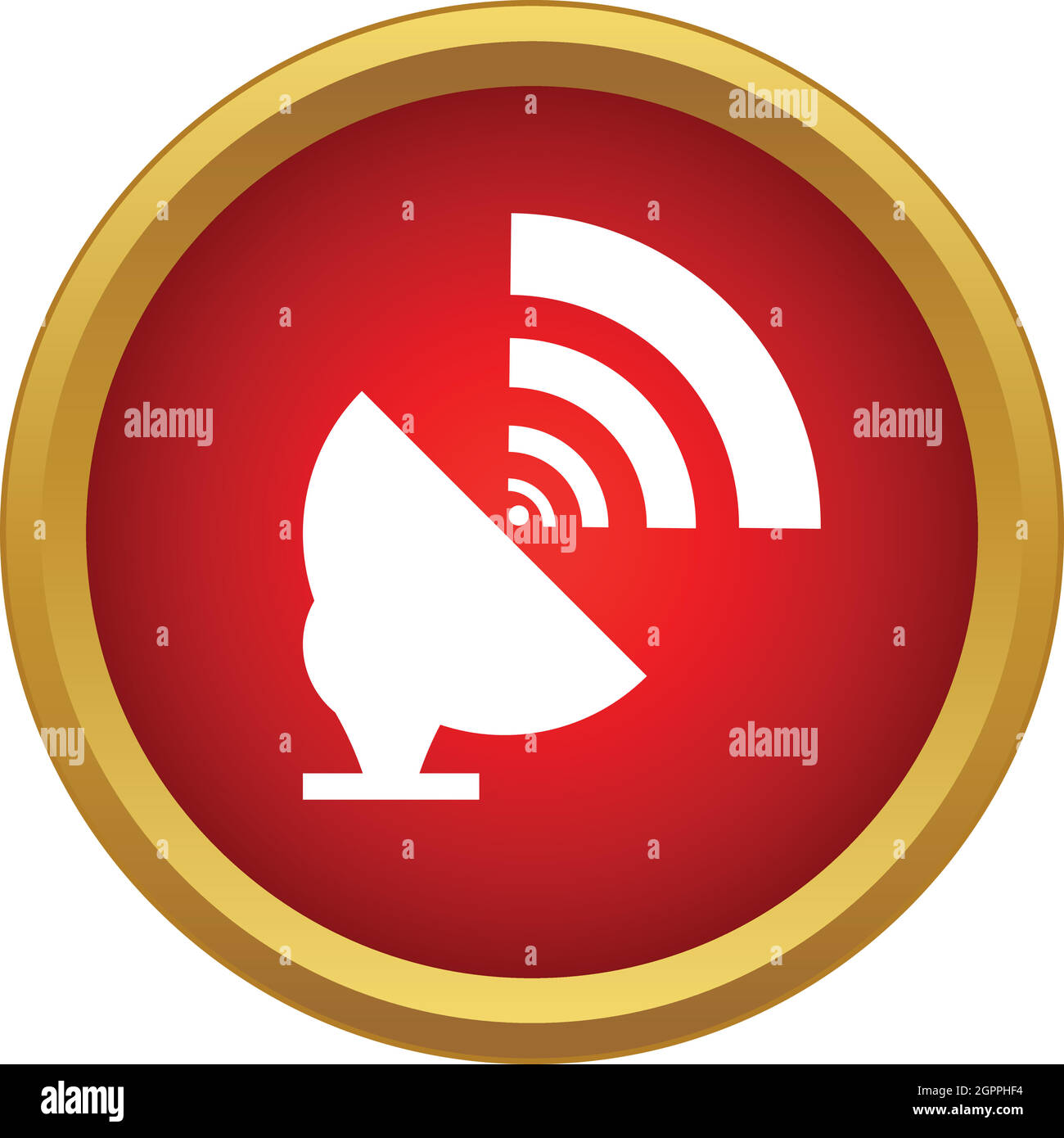 Satellite dish antenna radar icon in simple style Stock Vector