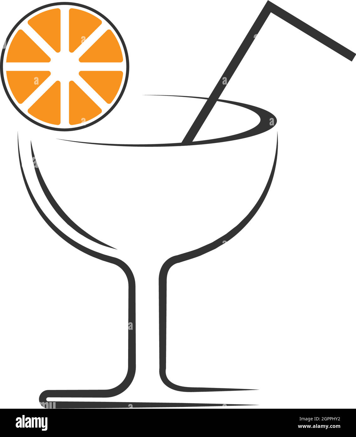 Cocktail drink icon logo design vector template Stock Vector