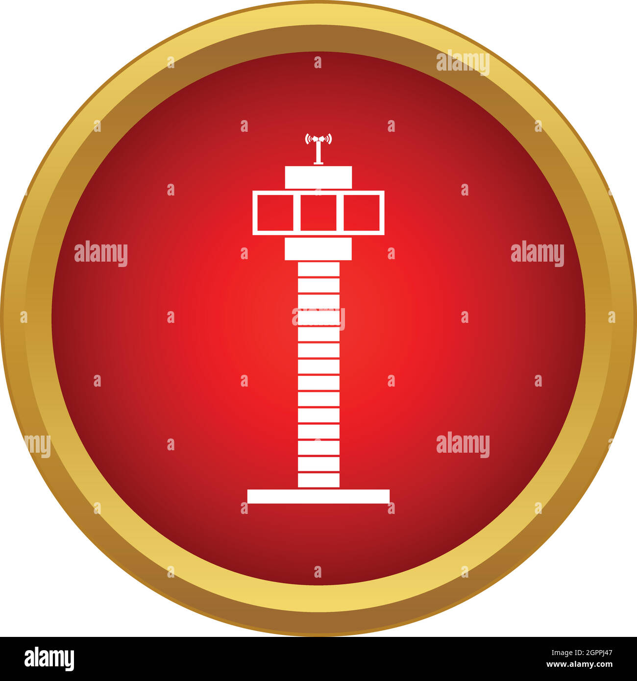 Radio tower icon, simple style Stock Vector