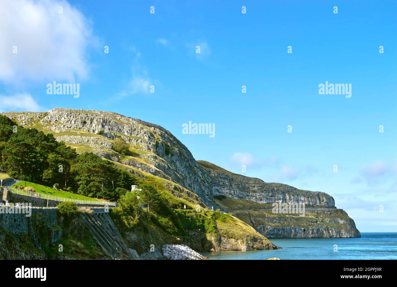 Llandudno north coast view of Great Orme in North Wales Stock Photo