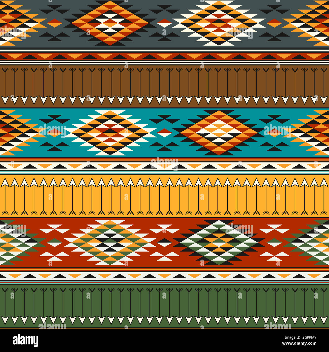 American Indian embroidery pattern Stock Vector