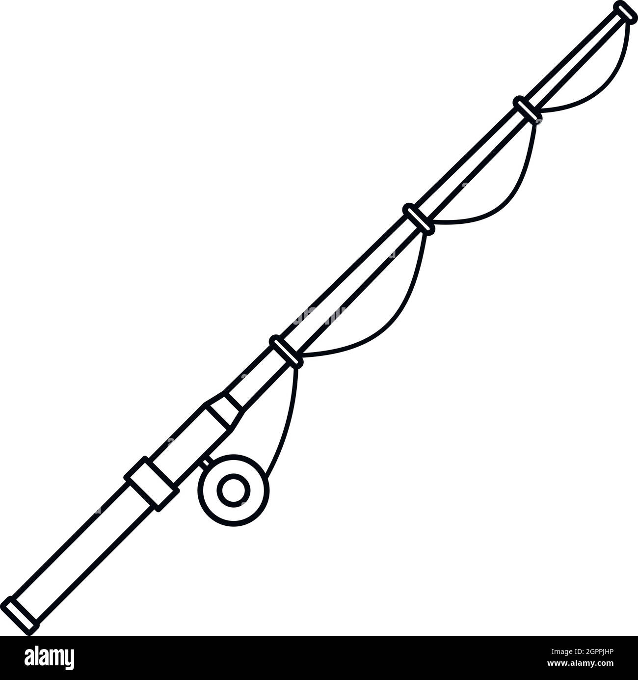 Fishing rod outline hi-res stock photography and images - Alamy