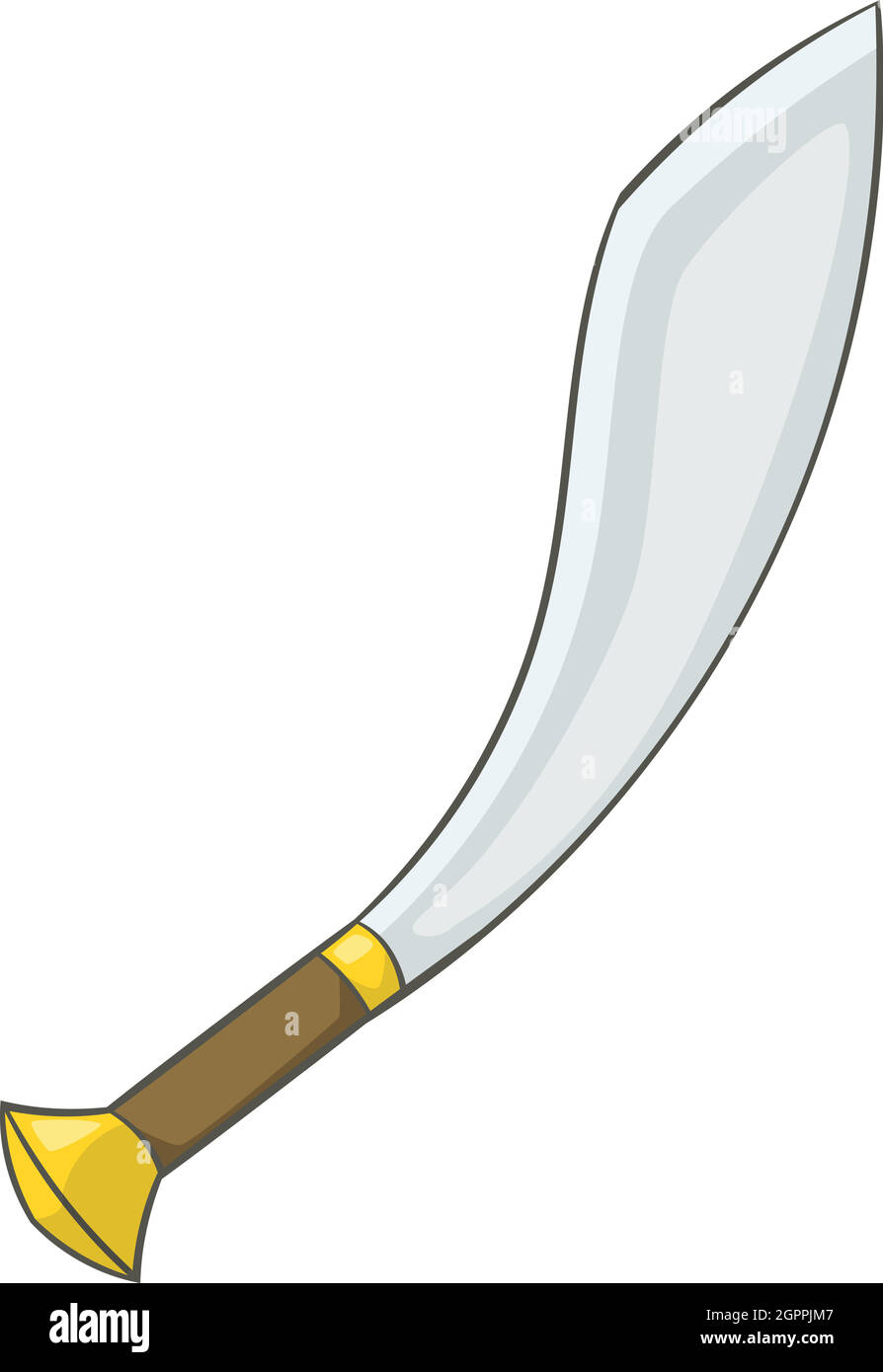 Arabian dagger icon, cartoon style Stock Vector