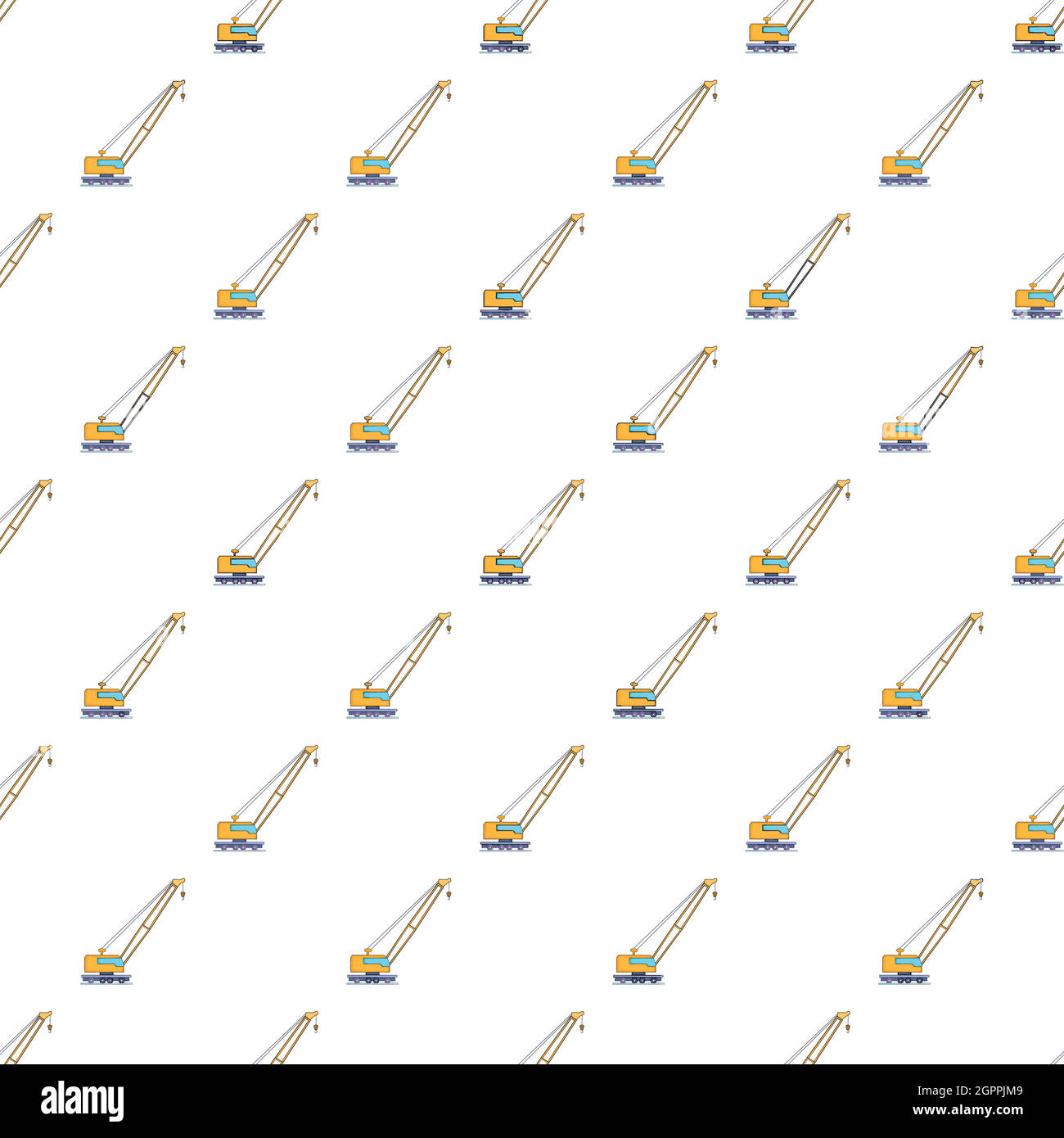 Crane pattern, cartoon style Stock Vector