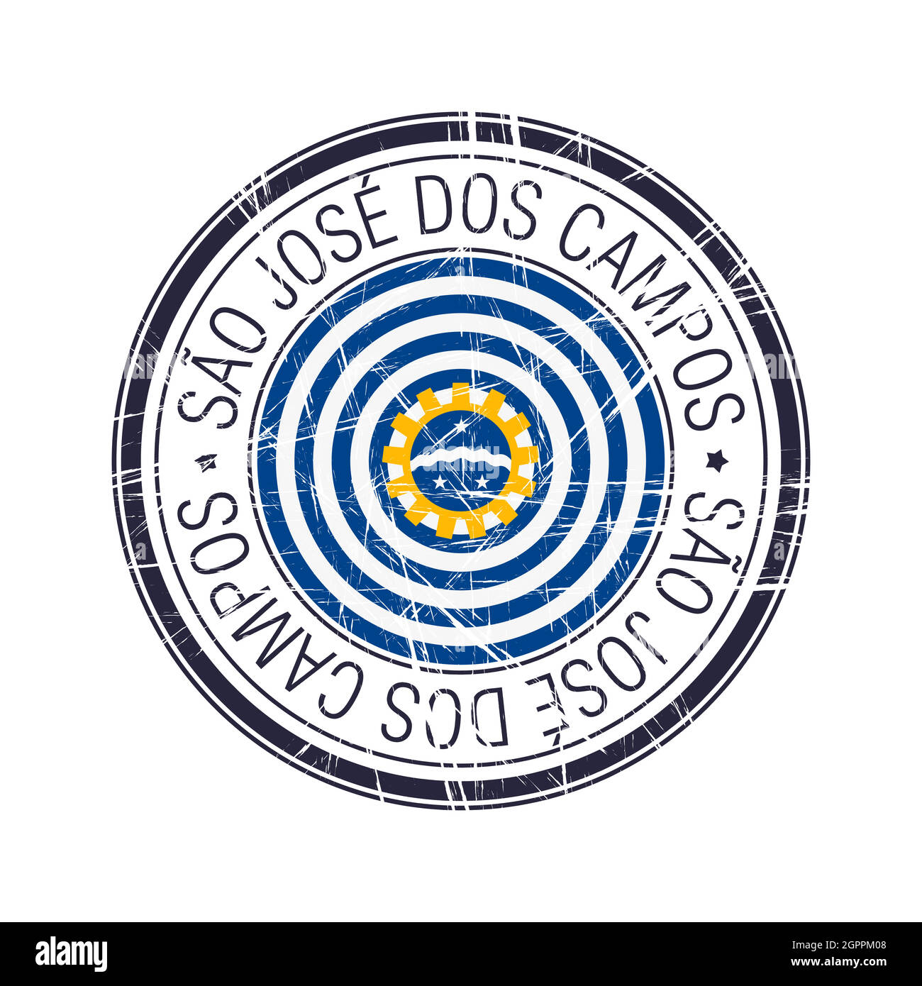 City of Sao Jose Dos Campos, Brazil vector stamp Stock Vector