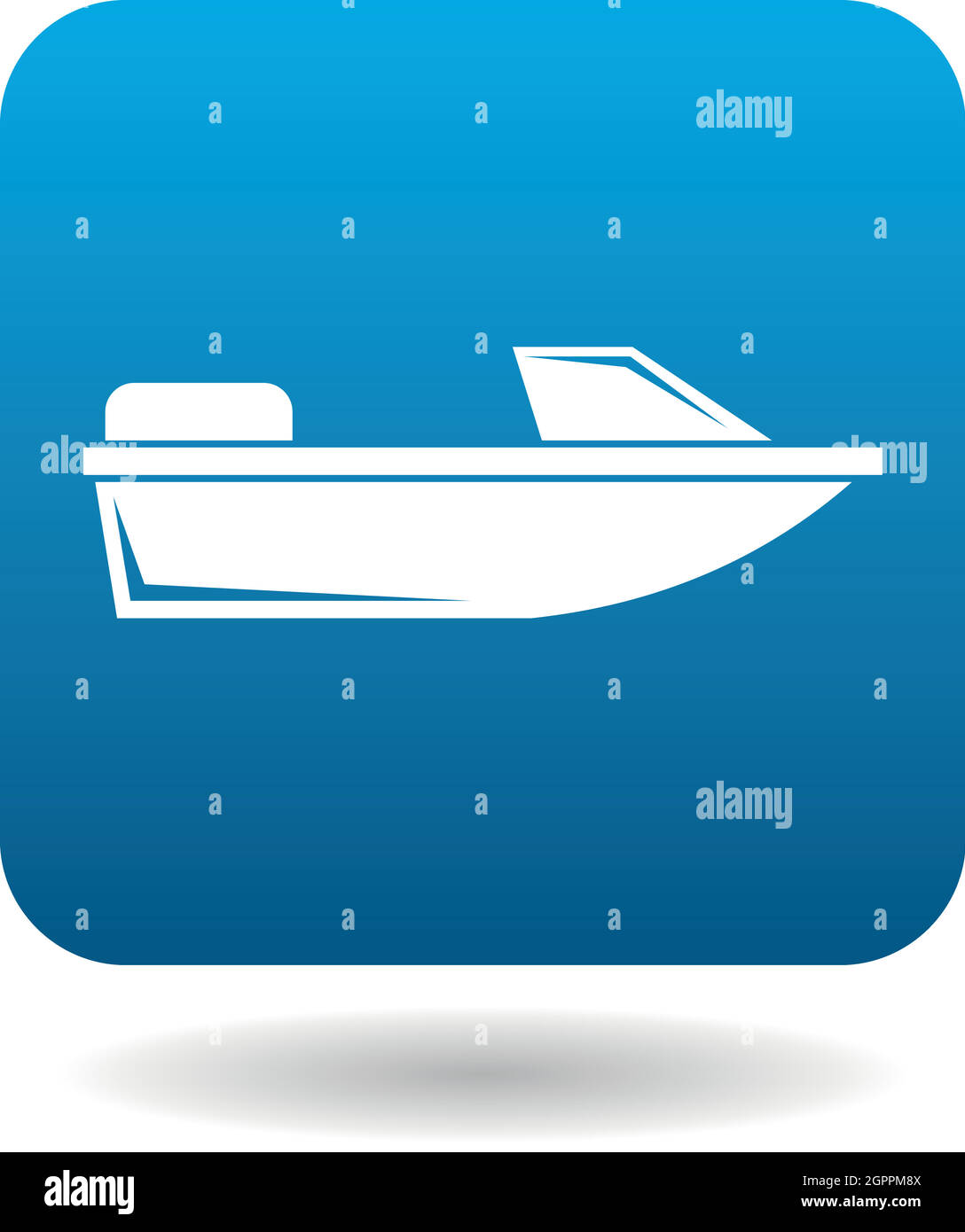 Powerboat icon in flat style Stock Vector Image & Art - Alamy