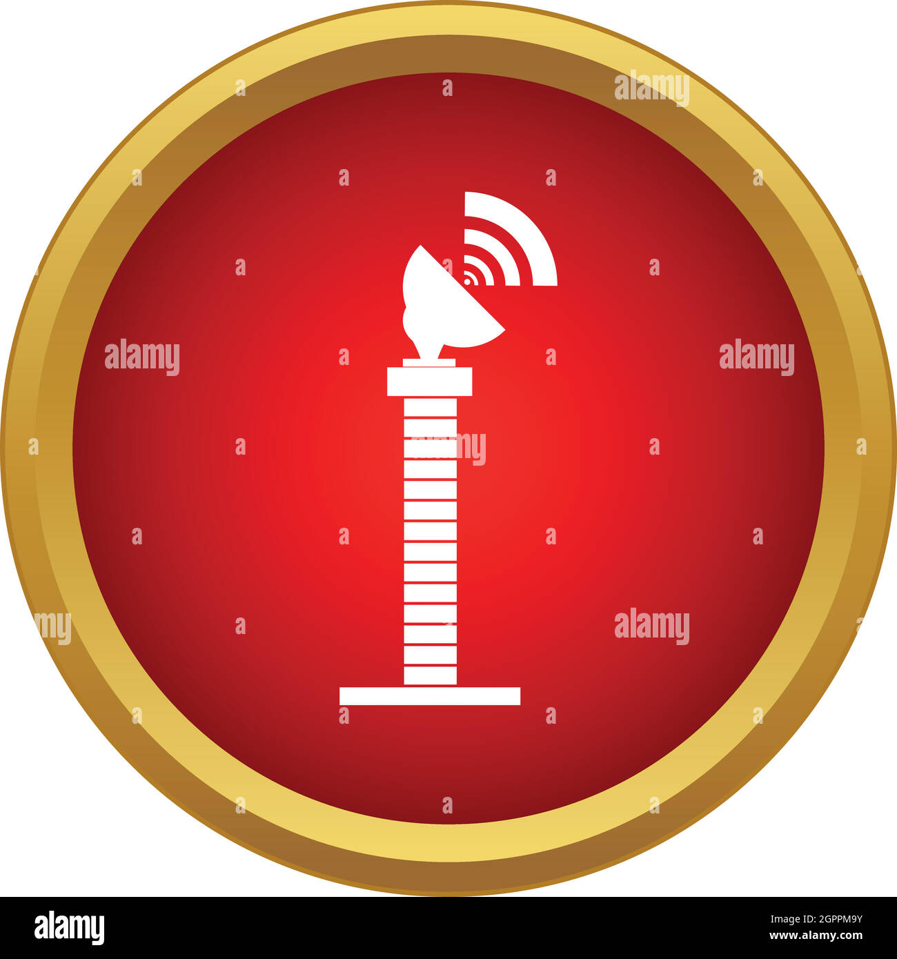 Tower of communications icon, simple style Stock Vector