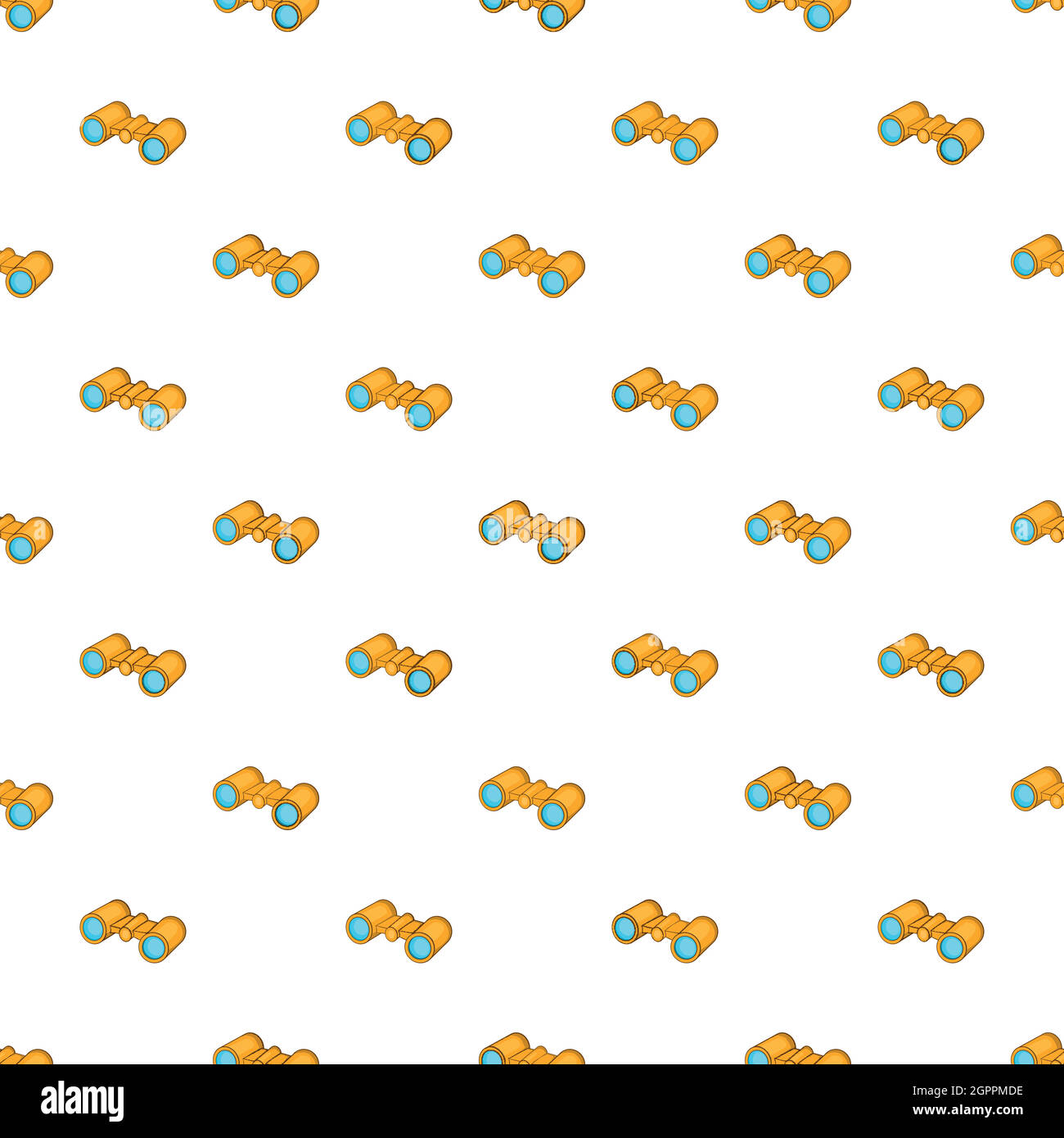 Binoculars pattern, cartoon style Stock Vector