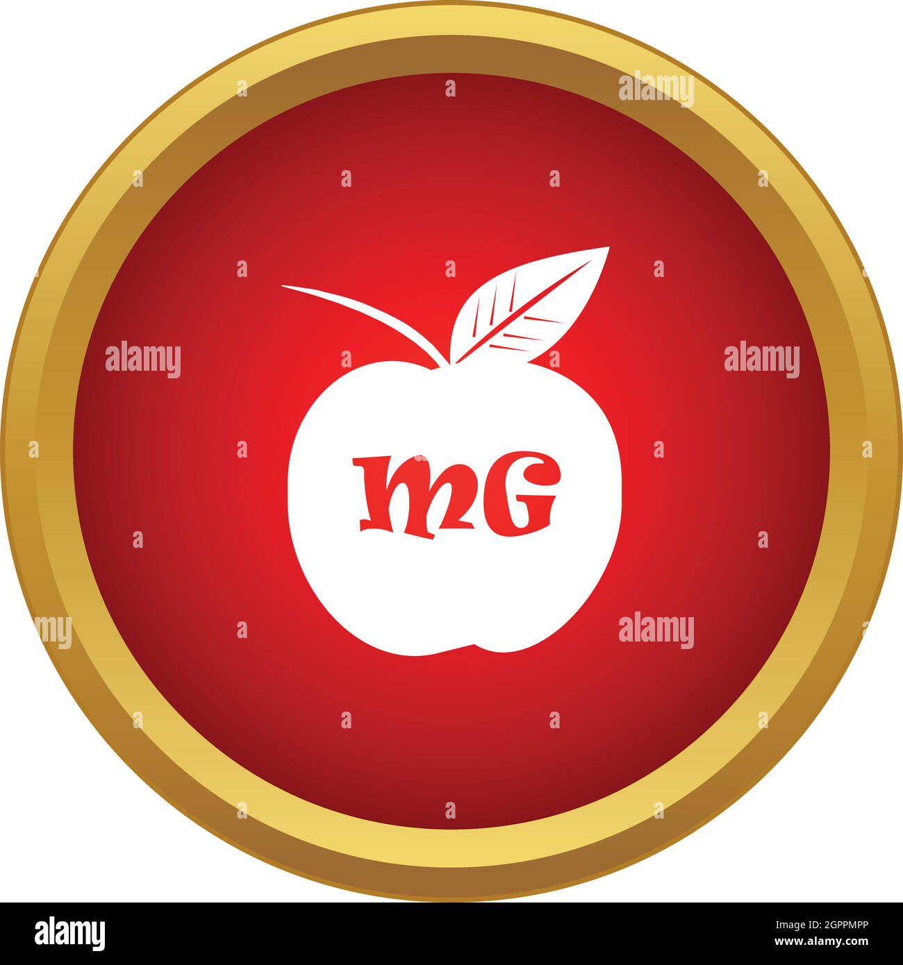Apple with formula icon, simple style Stock Vector