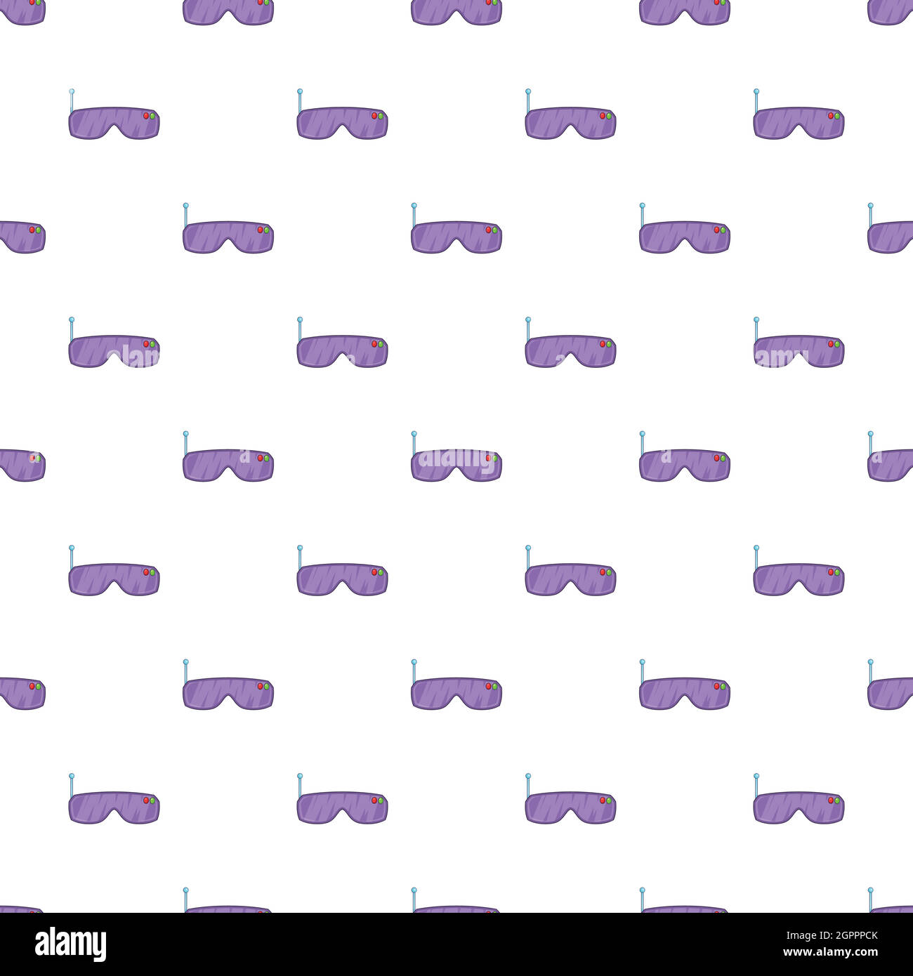 Glasses for virtual reality pattern, cartoon style Stock Vector
