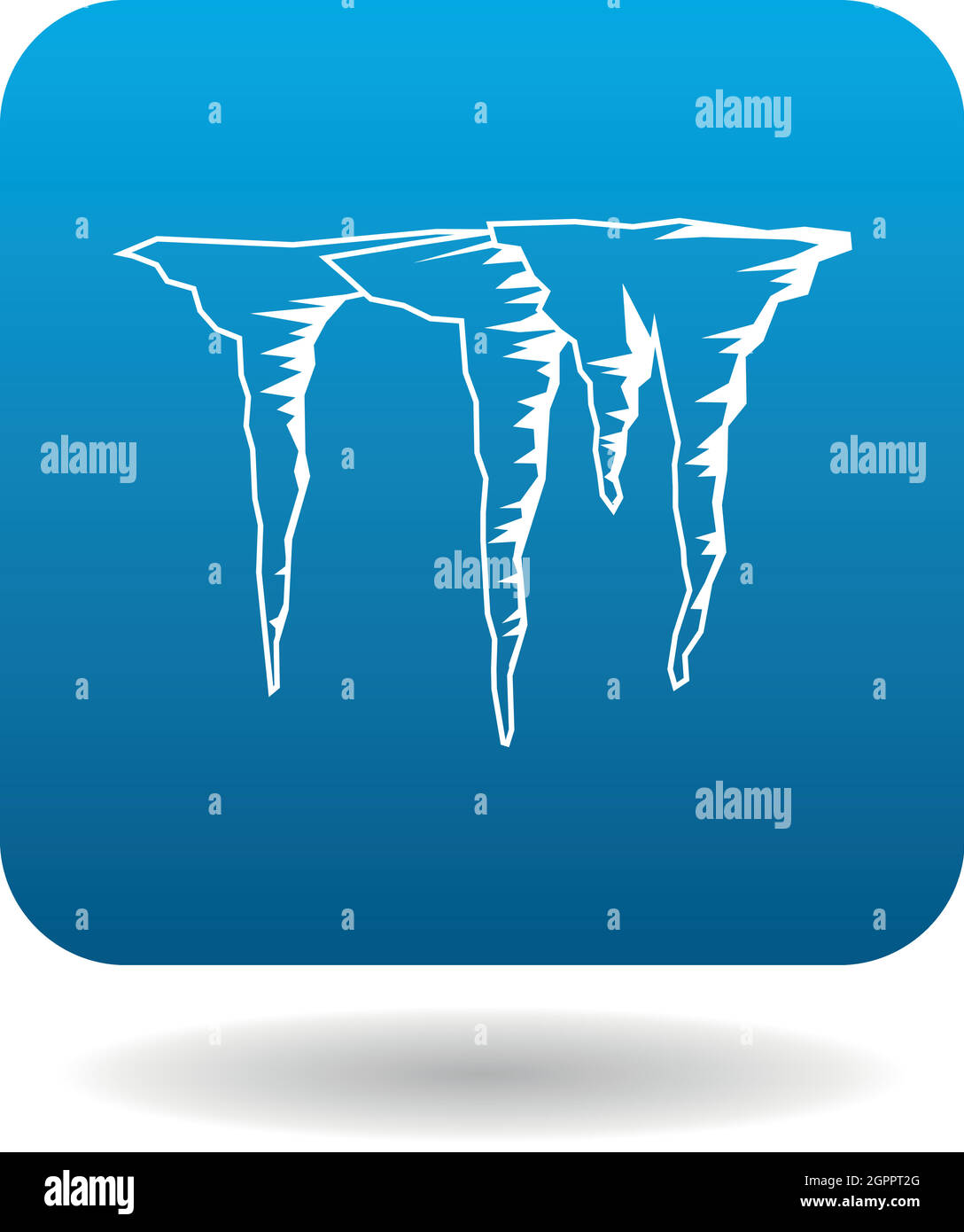 Icicles icon in simple style Stock Vector