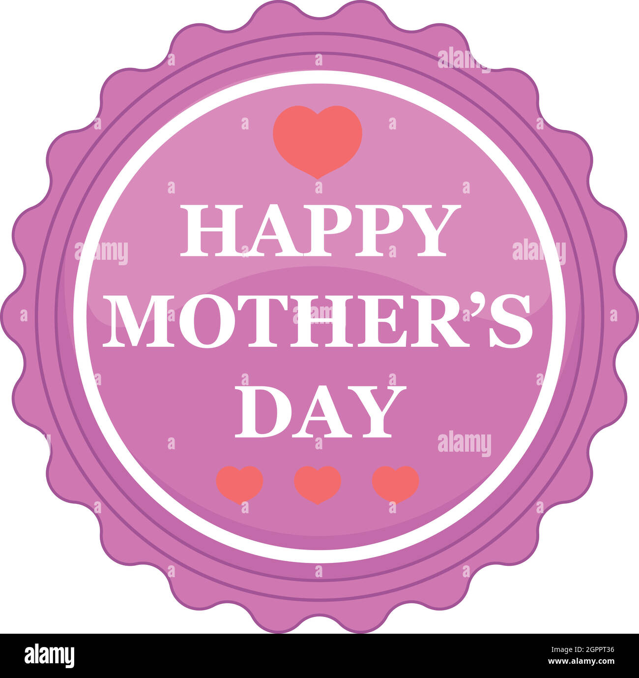 Happy Moters Day badge icon, cartoon style Stock Vector Image &amp; Art - Alamy