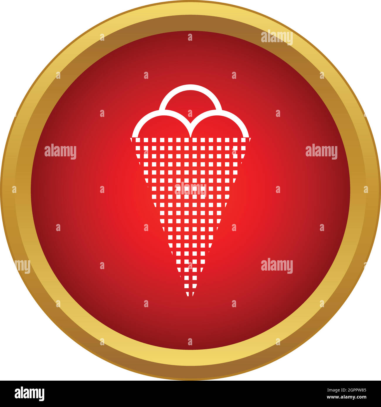 Ice cream in a waffle cone icon, simple style Stock Vector Image & Art ...
